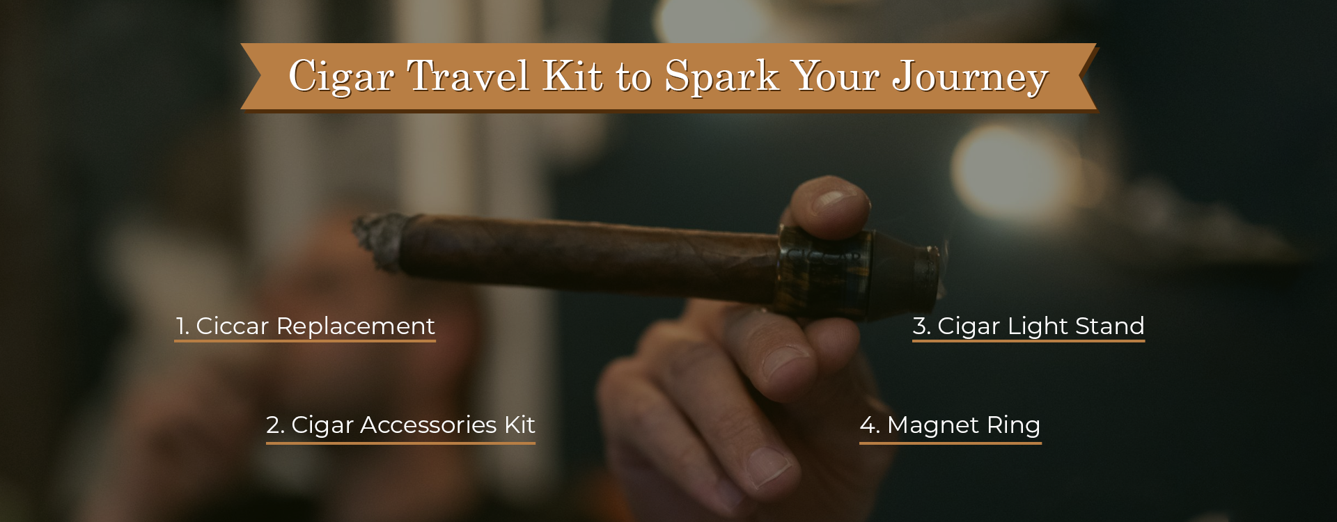 Cigar Accessories in A Smoker’s Travel Bag Ciccar